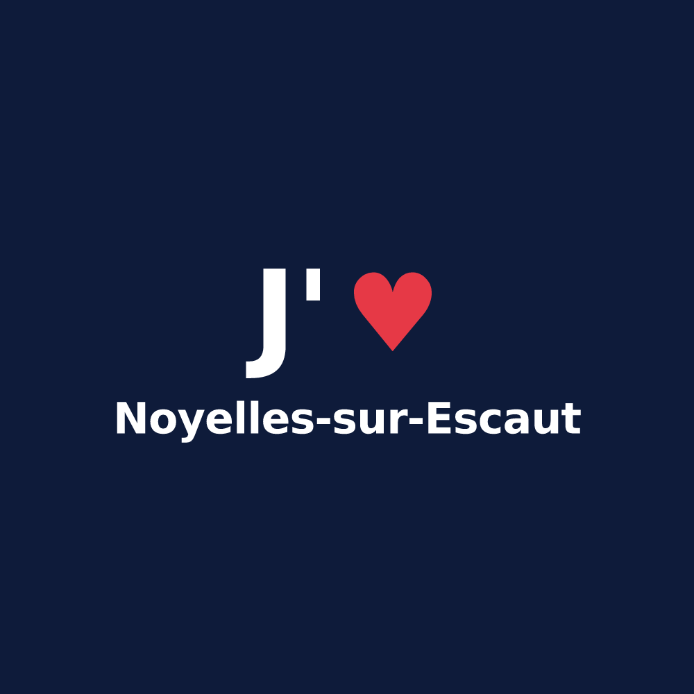 T-shirt personnalisé Noyelles-sur-Escaut — design J'aime Noyelles-sur-Escaut