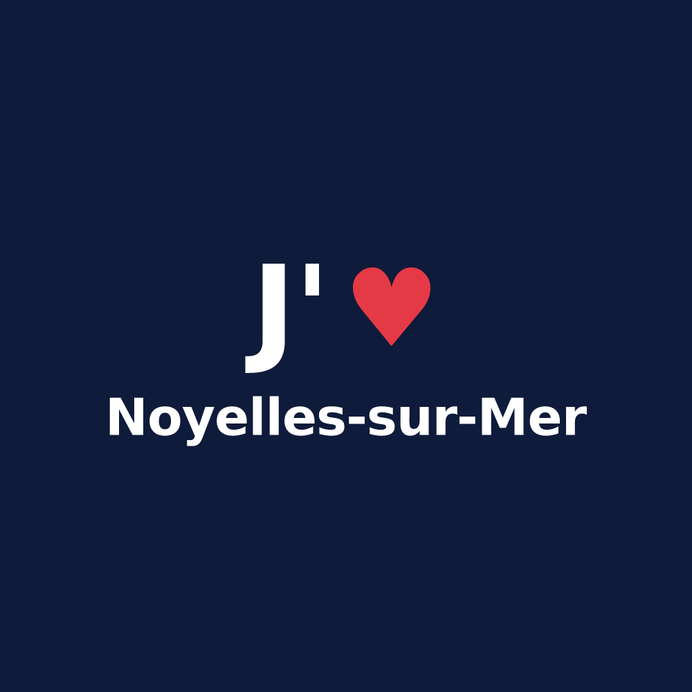 T-shirt personnalisé Noyelles-sur-Mer — design J'aime Noyelles-sur-Mer