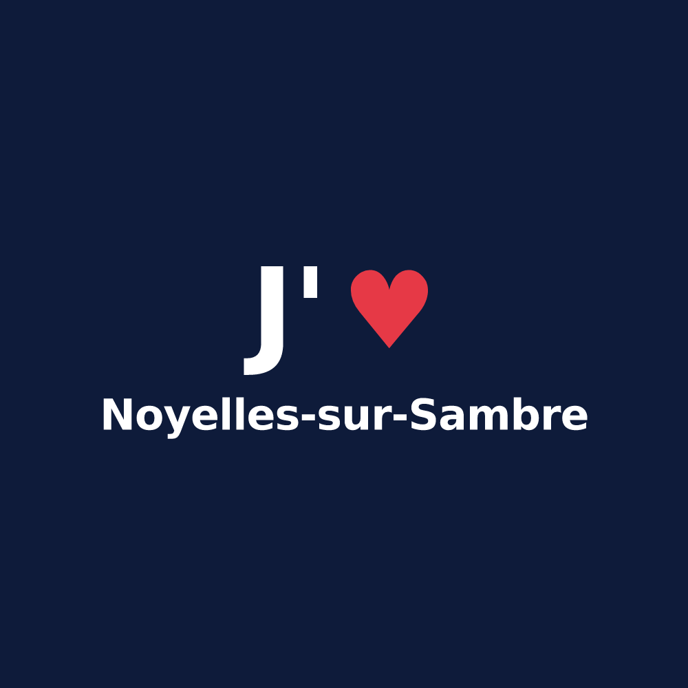 T-shirt personnalisé Noyelles-sur-Sambre — design J'aime Noyelles-sur-Sambre