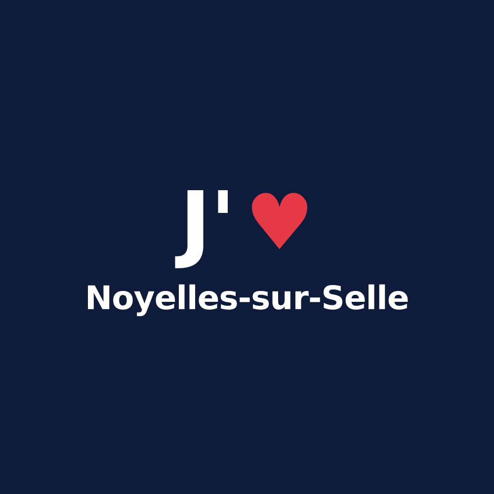 T-shirt personnalisé Noyelles-sur-Selle — design J'aime Noyelles-sur-Selle