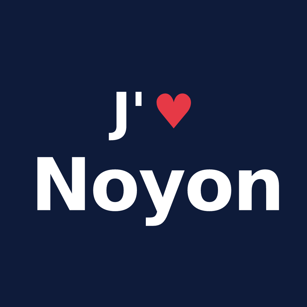 T-shirt personnalisé Noyon — design J'aime Noyon