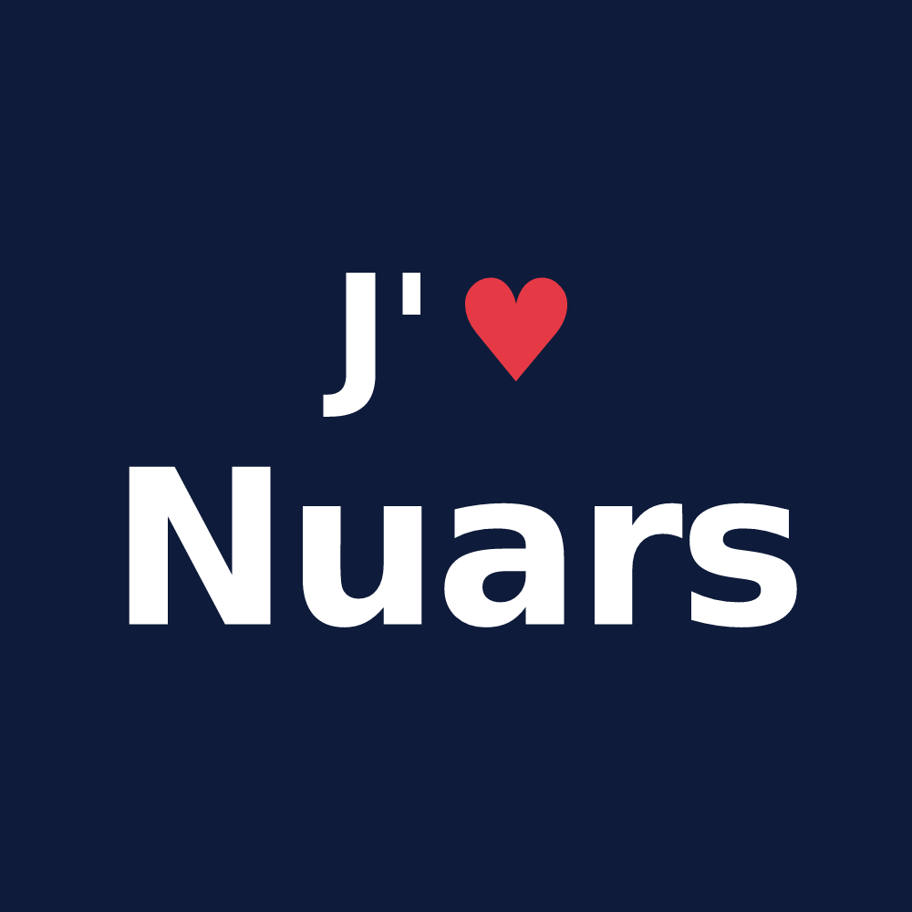 T-shirt personnalisé Nuars — design J'aime Nuars