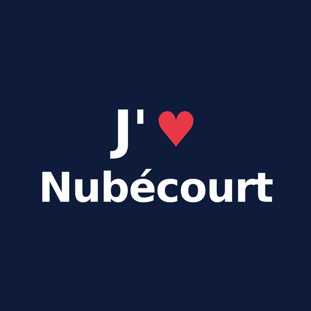 T-shirt personnalisé Nubécourt — design J'aime Nubécourt