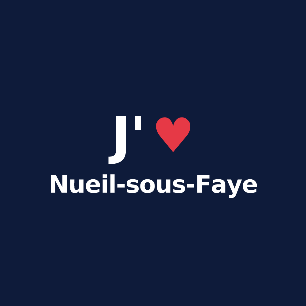 T-shirt personnalisé Nueil-sous-Faye — design J'aime Nueil-sous-Faye
