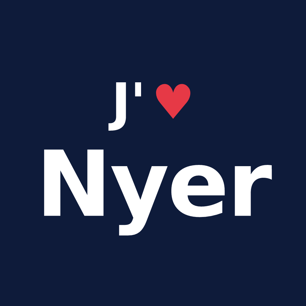 T-shirt personnalisé Nyer — design J'aime Nyer