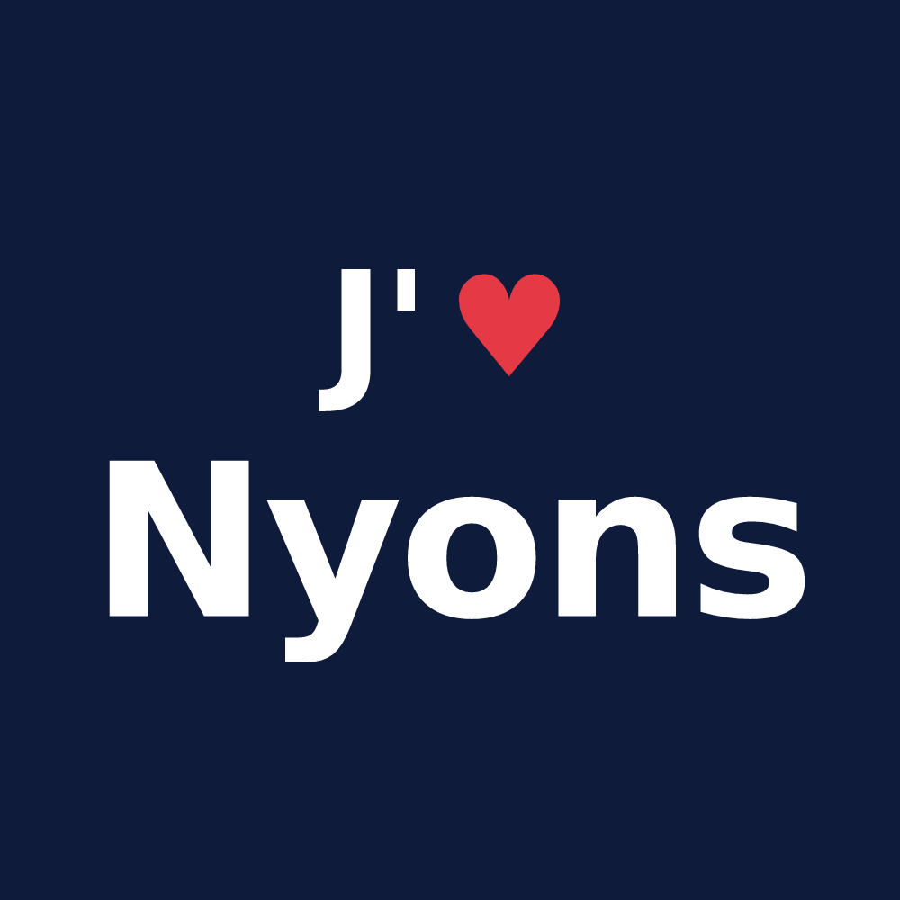 T-shirt personnalisé Nyons — design J'aime Nyons