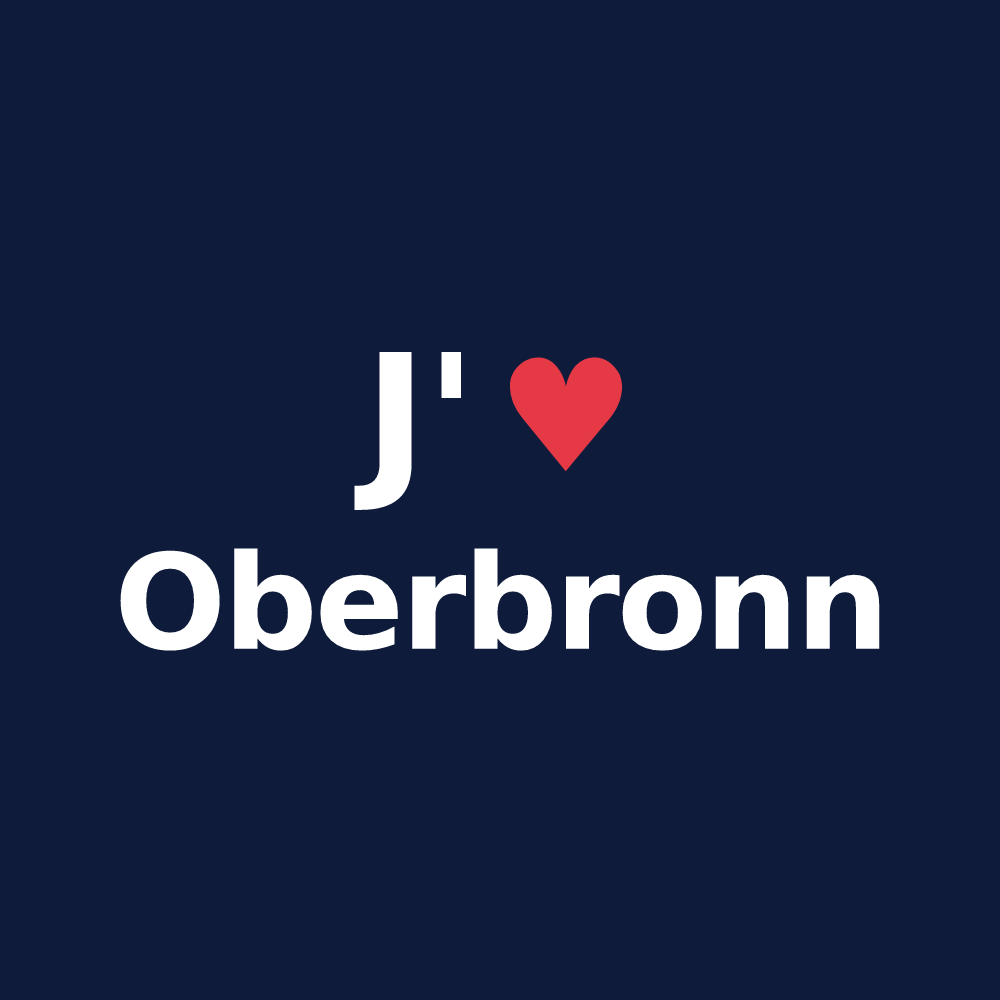 T-shirt personnalisé Oberbronn — design J'aime Oberbronn