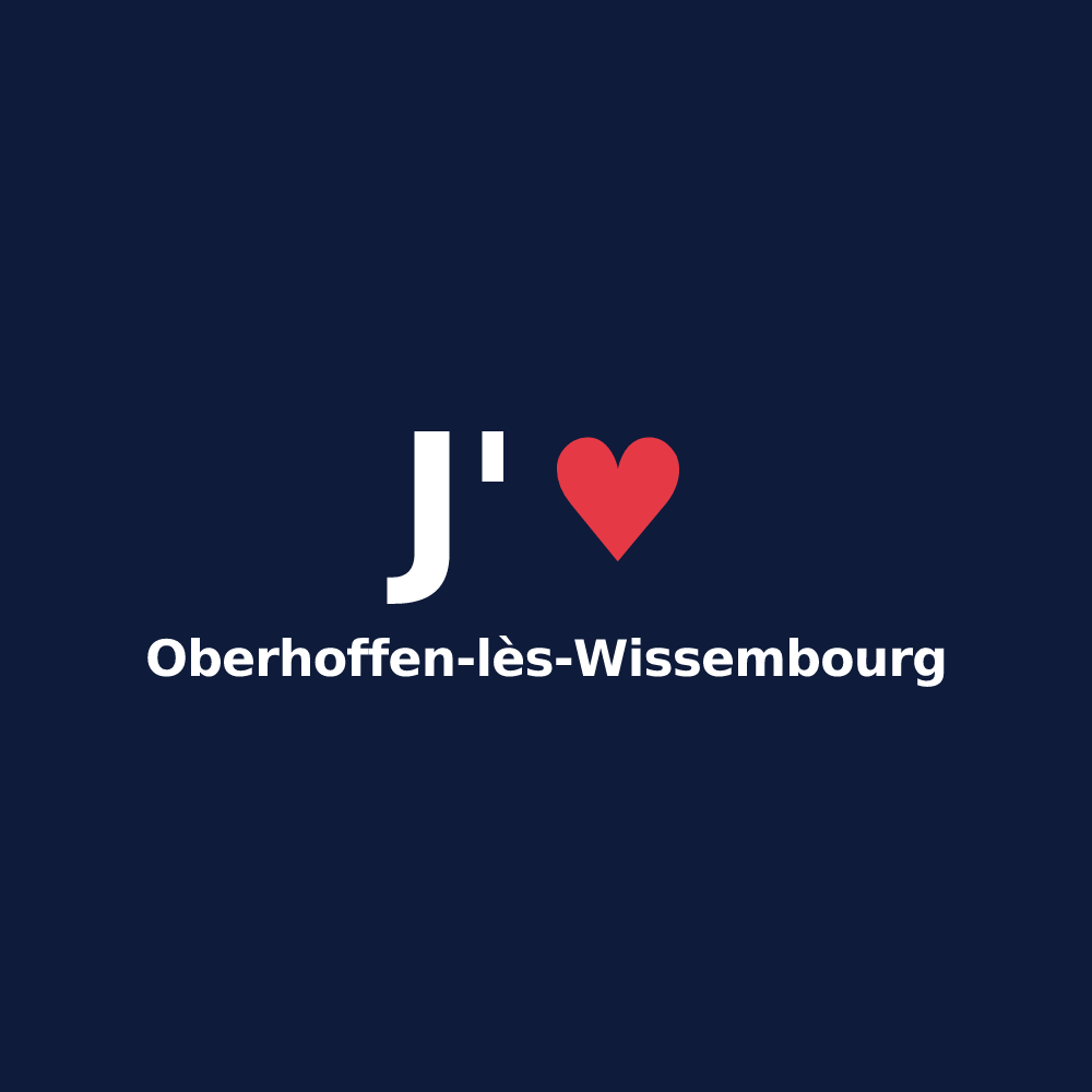 T-shirt personnalisé Oberhoffen-lès-Wissembourg — design J'aime Oberhoffen-lès-Wissembourg