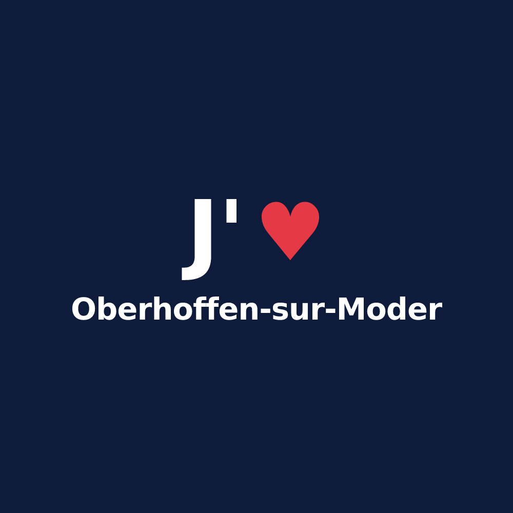 T-shirt personnalisé Oberhoffen-sur-Moder — design J'aime Oberhoffen-sur-Moder