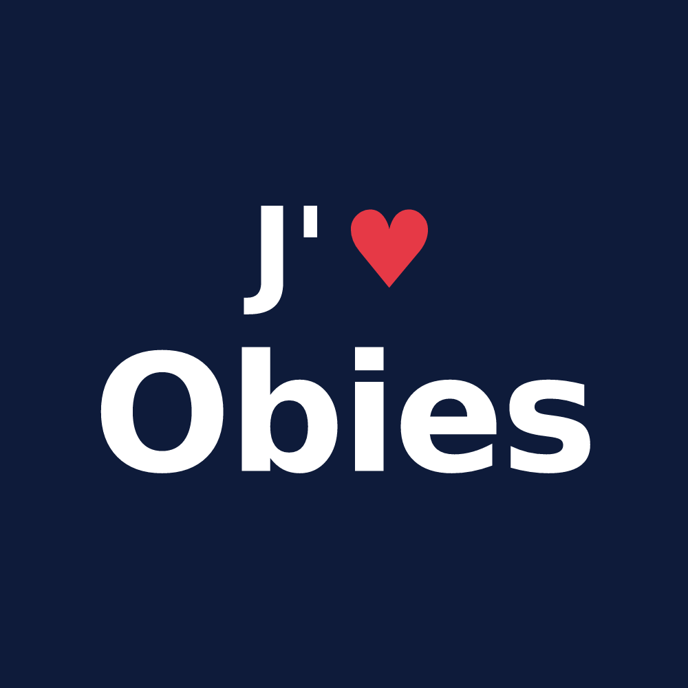 T-shirt personnalisé Obies — design J'aime Obies