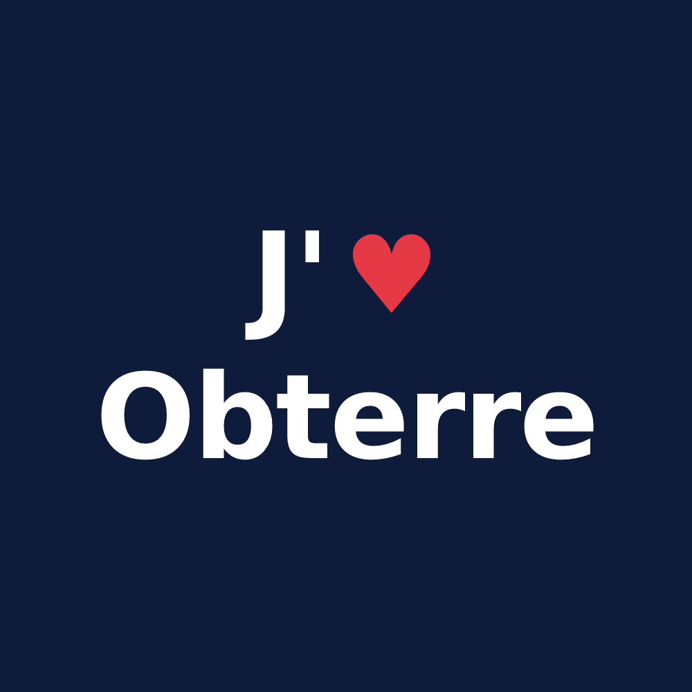 T-shirt personnalisé Obterre — design J'aime Obterre