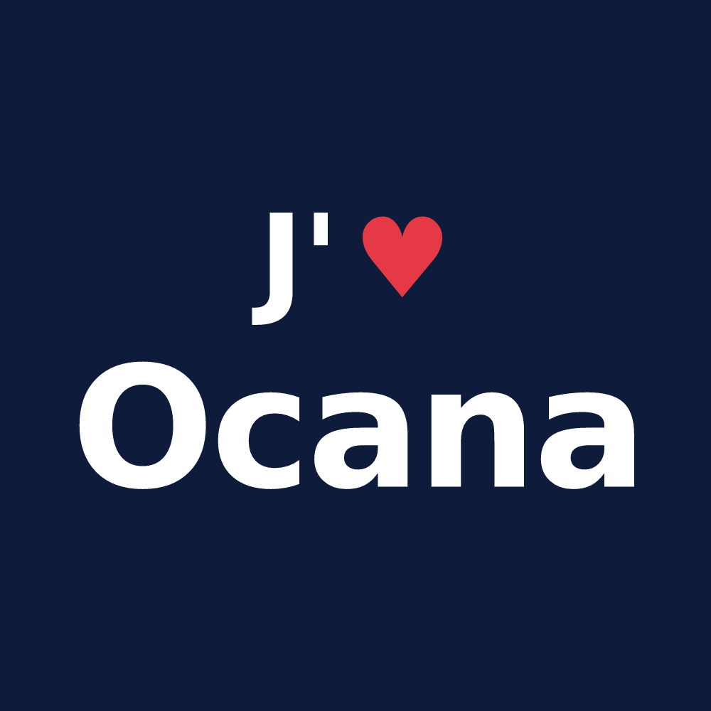 T-shirt personnalisé Ocana — design « J'aime Ocana » imprimé sur le t-shirt