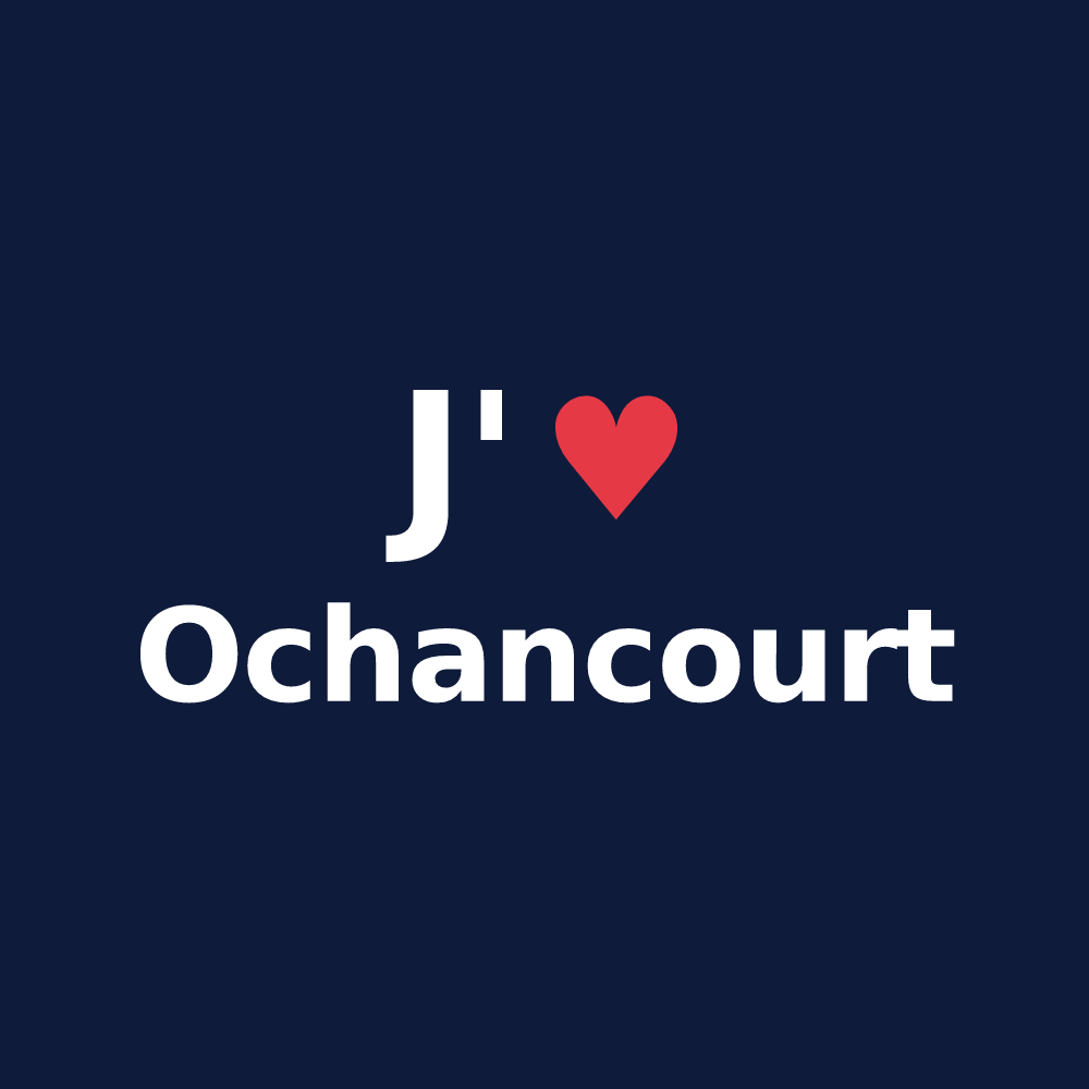 T-shirt personnalisé Ochancourt — design J'aime Ochancourt