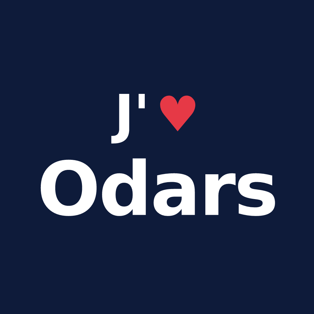 T-shirt personnalisé Odars — design J'aime Odars