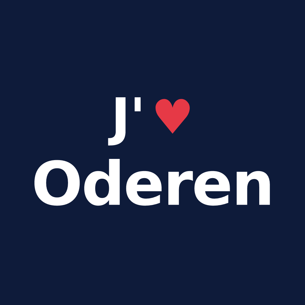 T-shirt personnalisé Oderen — design J'aime Oderen