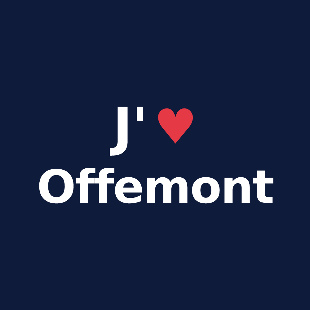 T-shirt personnalisé Offemont — design J'aime Offemont