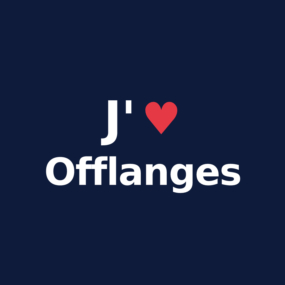 T-shirt personnalisé Offlanges — design J'aime Offlanges