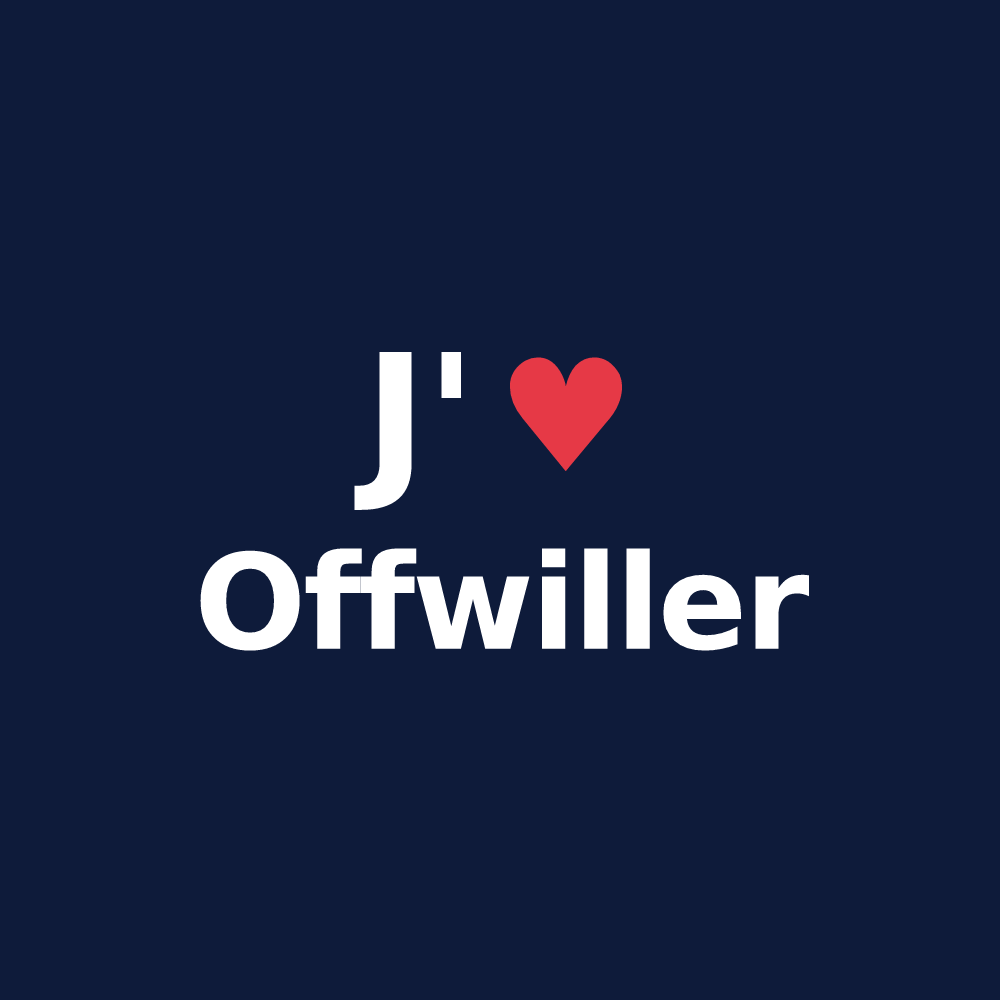 T-shirt personnalisé Offwiller — design J'aime Offwiller