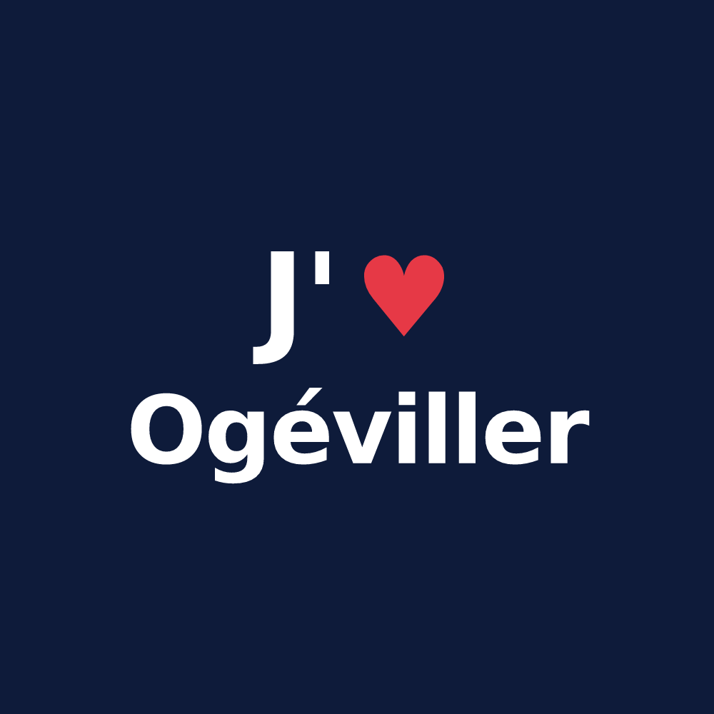 T-shirt personnalisé Ogéviller — design J'aime Ogéviller