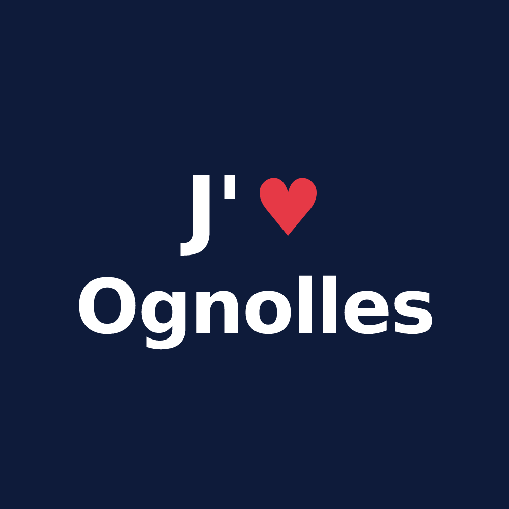 T-shirt personnalisé Ognolles — design J'aime Ognolles