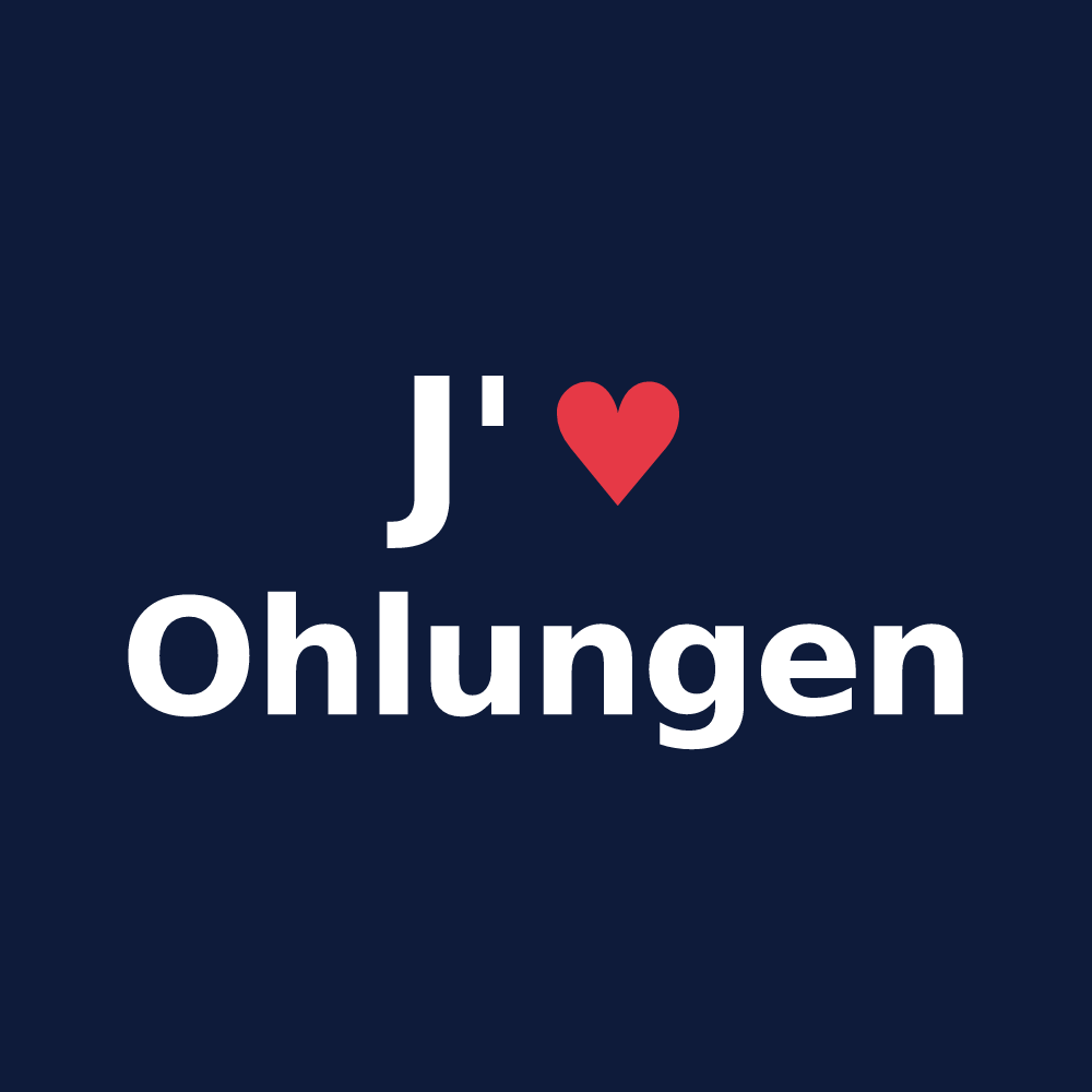T-shirt personnalisé Ohlungen — design J'aime Ohlungen