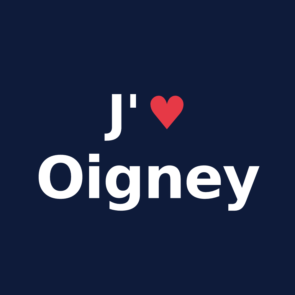 T-shirt personnalisé Oigney — design J'aime Oigney