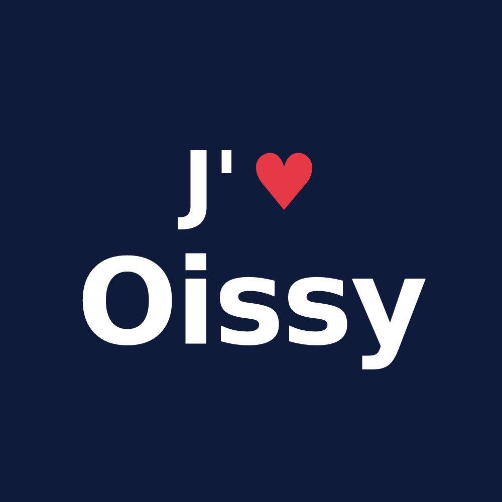 T-shirt personnalisé Oissy — design J'aime Oissy