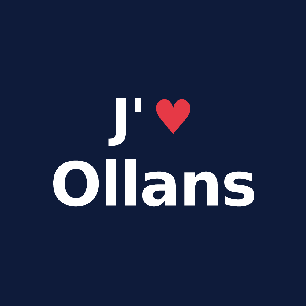 T-shirt personnalisé Ollans — design J'aime Ollans