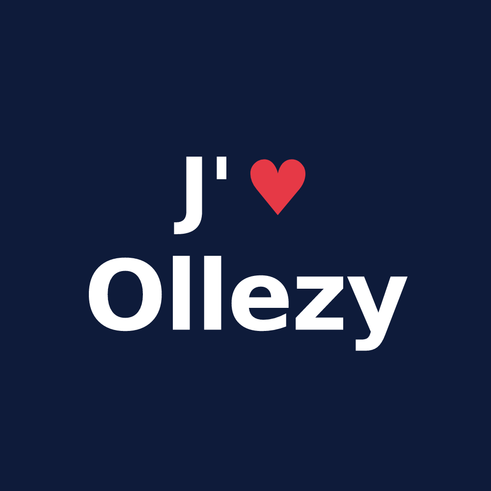 T-shirt personnalisé Ollezy — design J'aime Ollezy