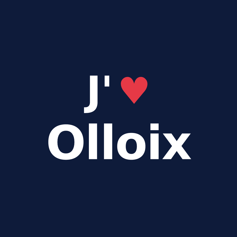 T-shirt personnalisé Olloix — design J'aime Olloix
