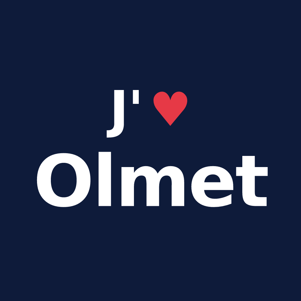 T-shirt personnalisé Olmet — design J'aime Olmet