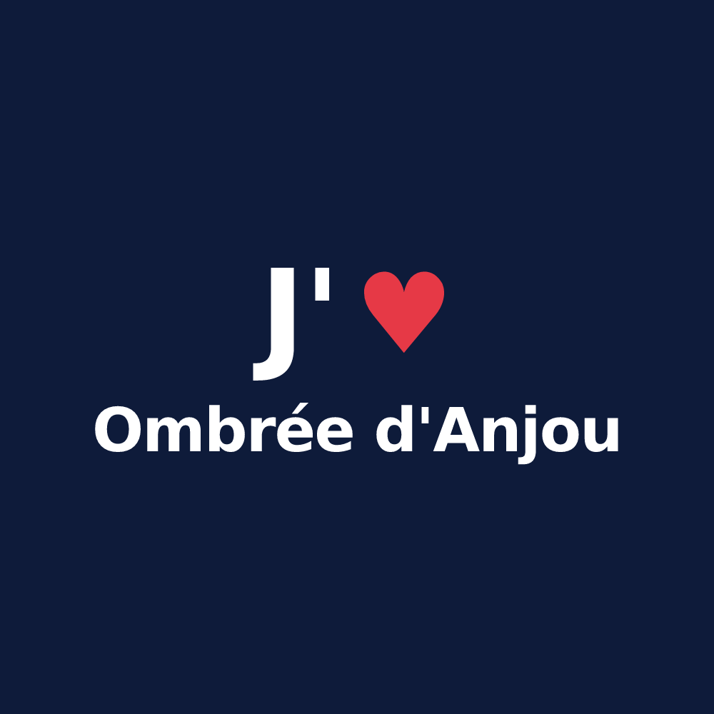 T-shirt personnalisé Ombrée d'Anjou — design J'aime Ombrée d'Anjou