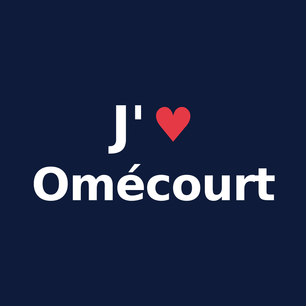 T-shirt personnalisé Omécourt — design J'aime Omécourt