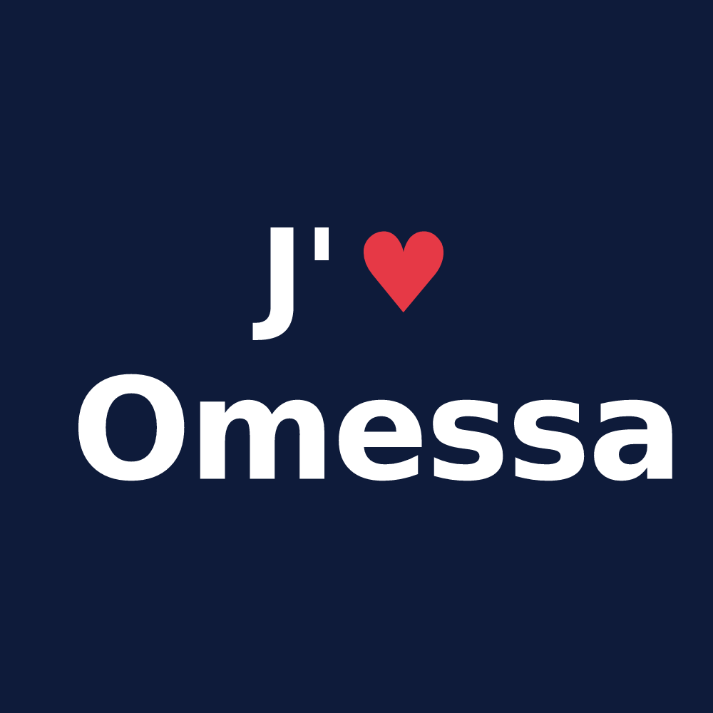 T-shirt personnalisé Omessa — design J'aime Omessa