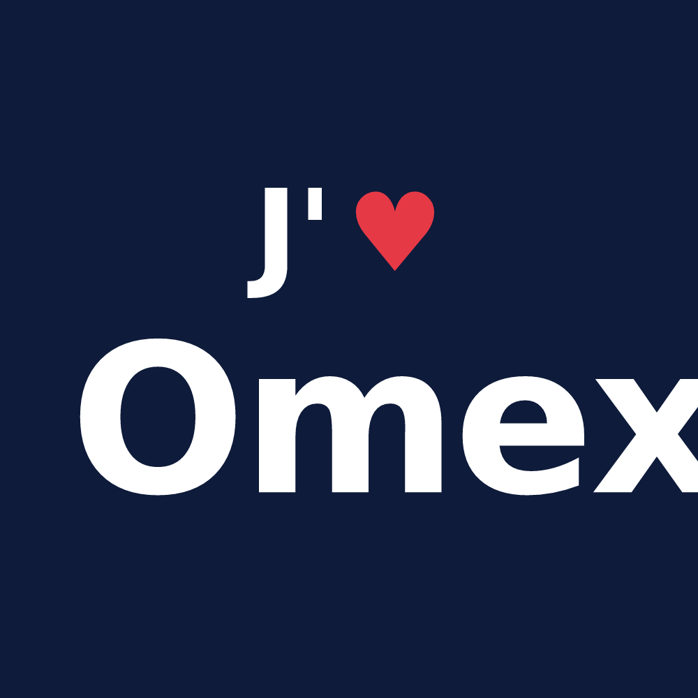 T-shirt personnalisé Omex — design J'aime Omex