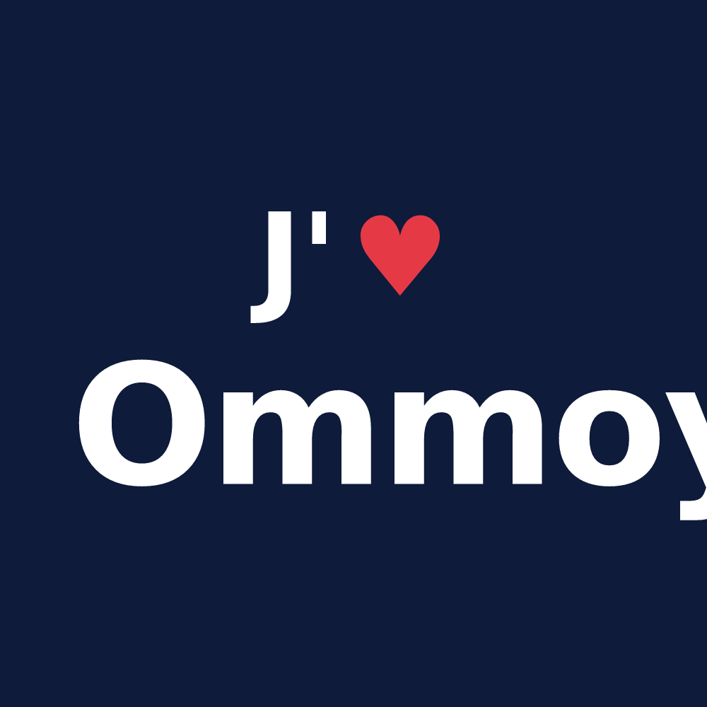 T-shirt personnalisé Ommoy — design J'aime Ommoy