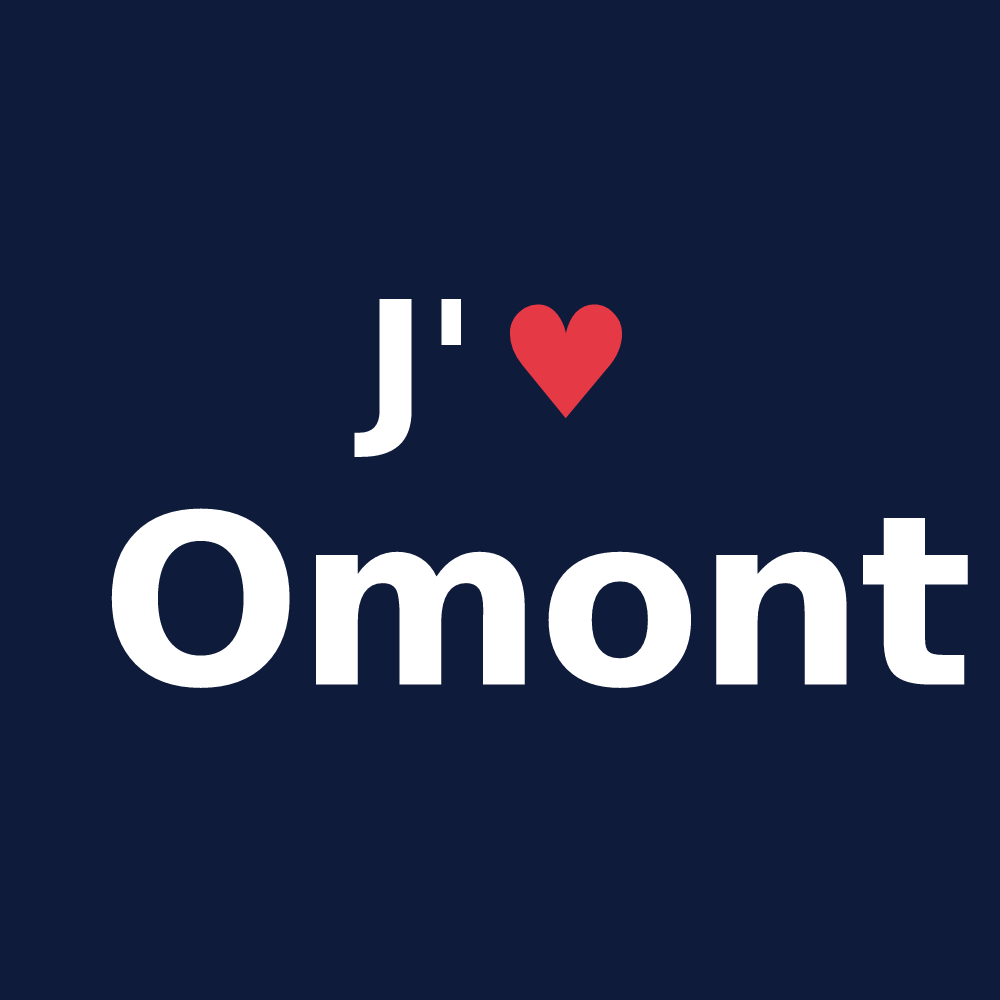 T-shirt personnalisé Omont — design J'aime Omont