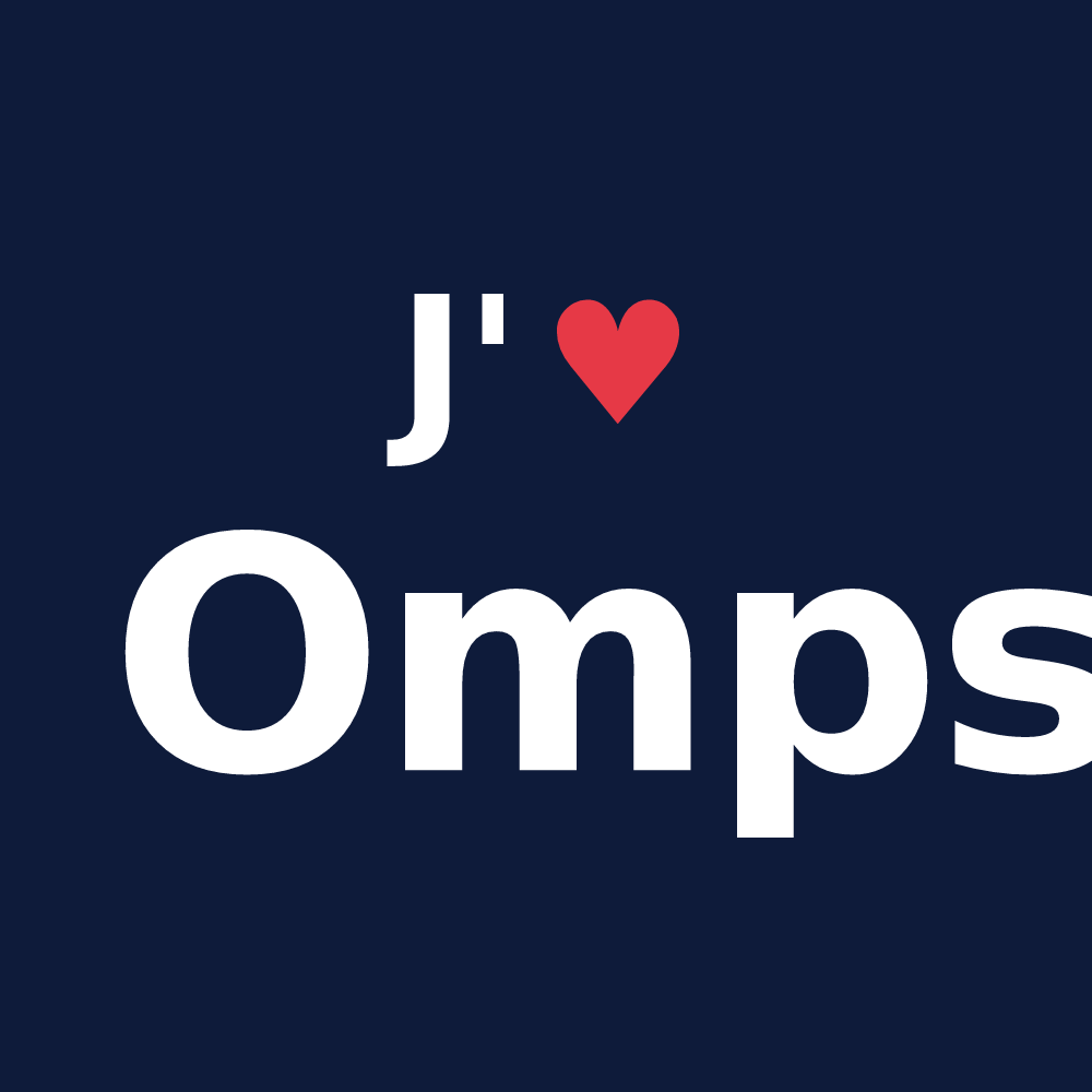 T-shirt personnalisé Omps — design J'aime Omps