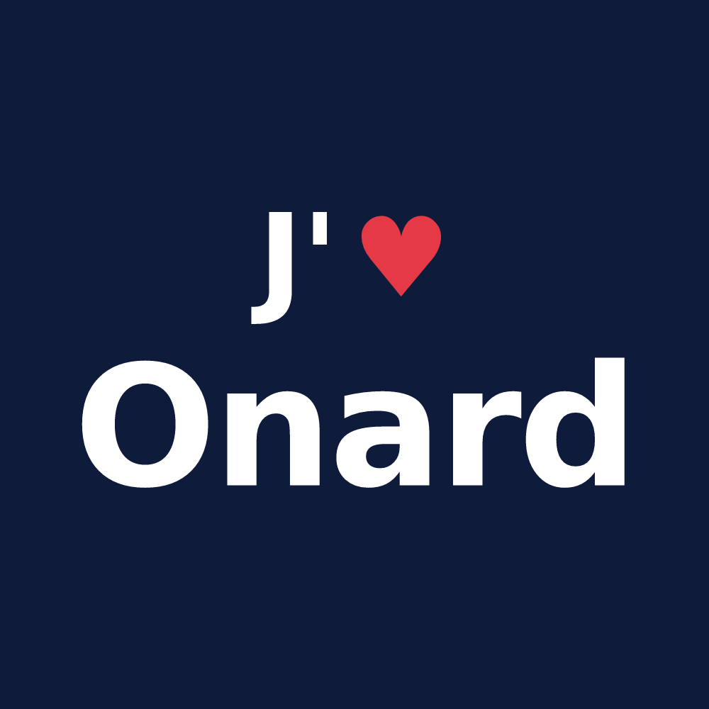 T-shirt personnalisé Onard — design J'aime Onard