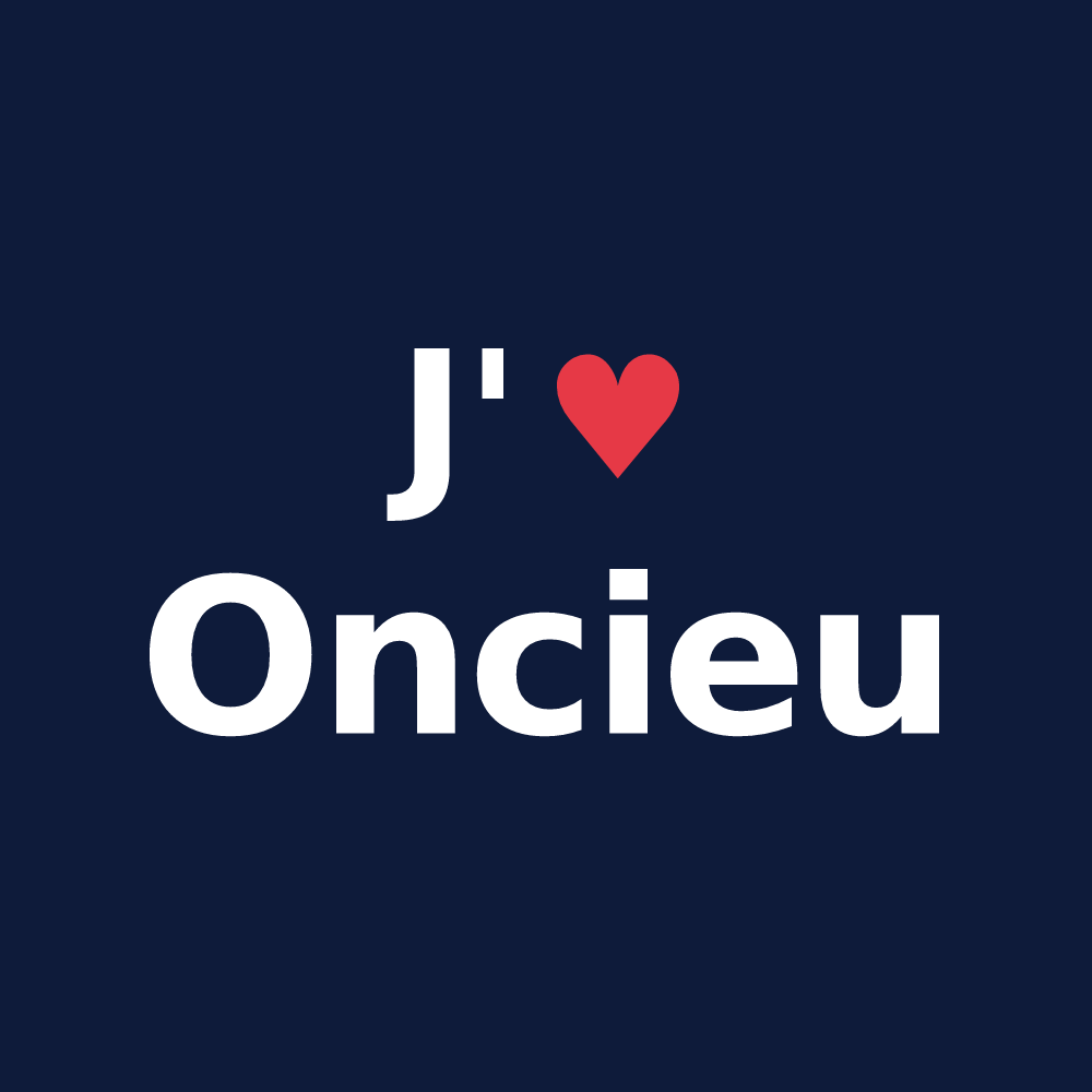 T-shirt personnalisé Oncieu — design J'aime Oncieu