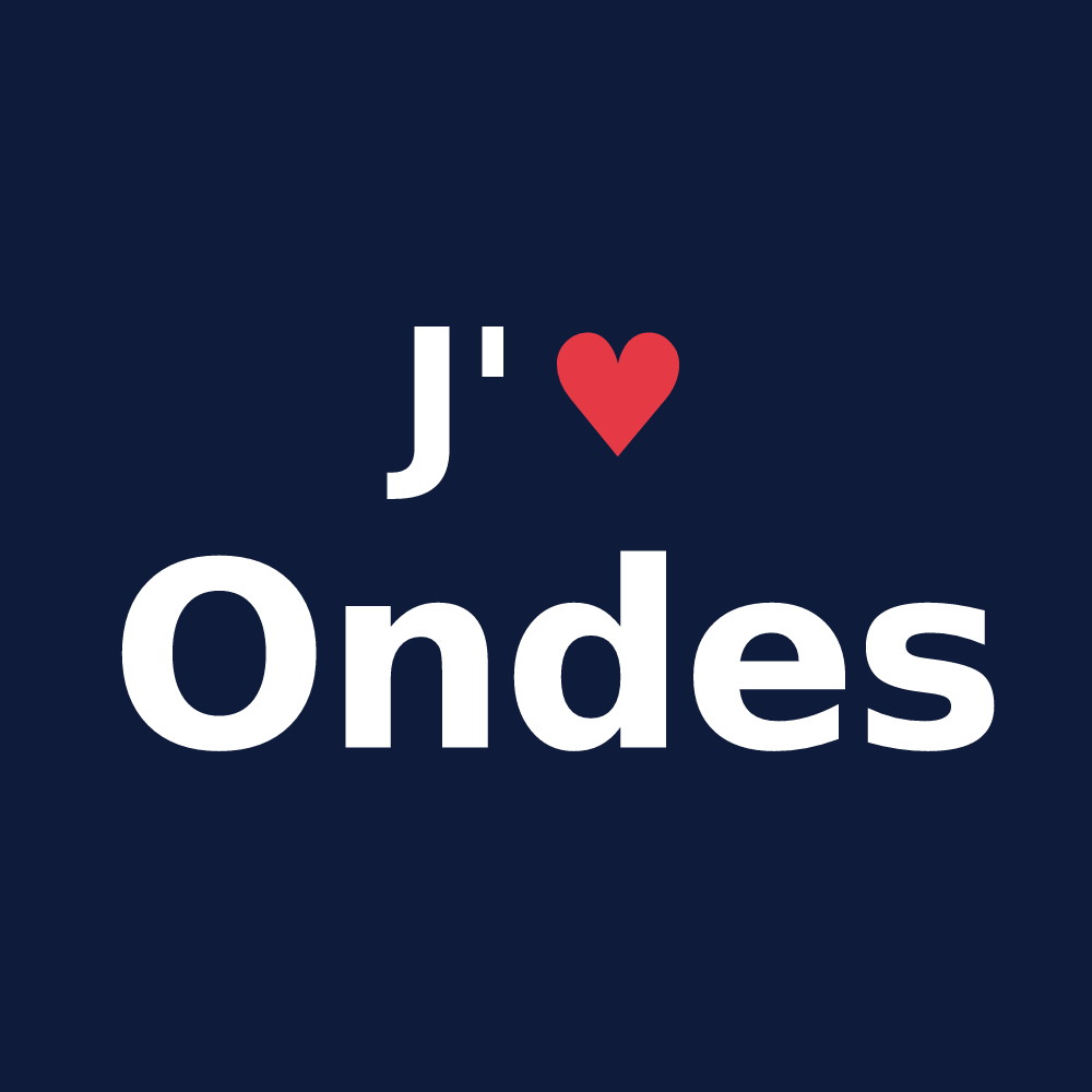 T-shirt personnalisé Ondes — design J'aime Ondes