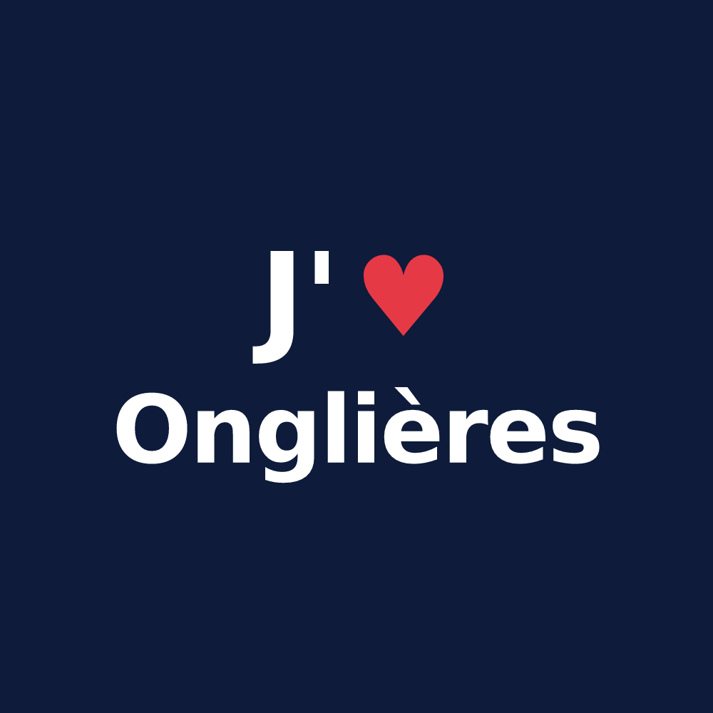 T-shirt personnalisé Onglières — design « J'aime Onglières » imprimé sur le t-shirt