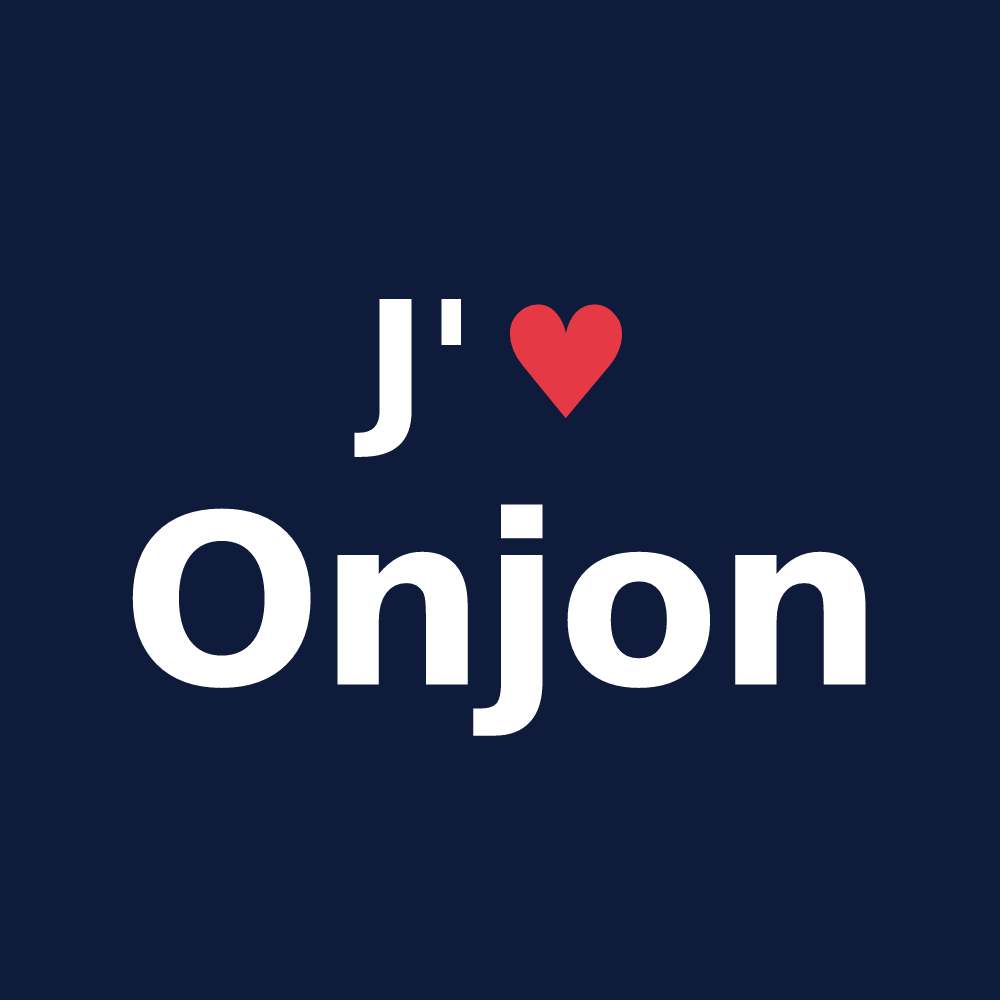 T-shirt personnalisé Onjon — design J'aime Onjon