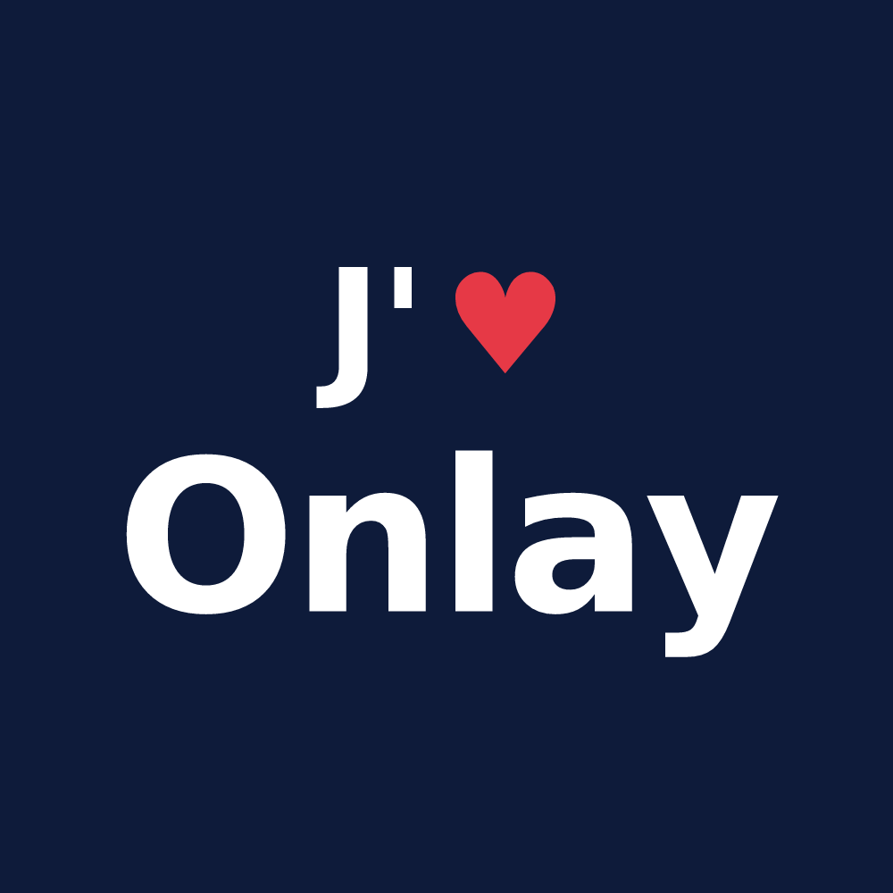 T-shirt personnalisé Onlay — design J'aime Onlay
