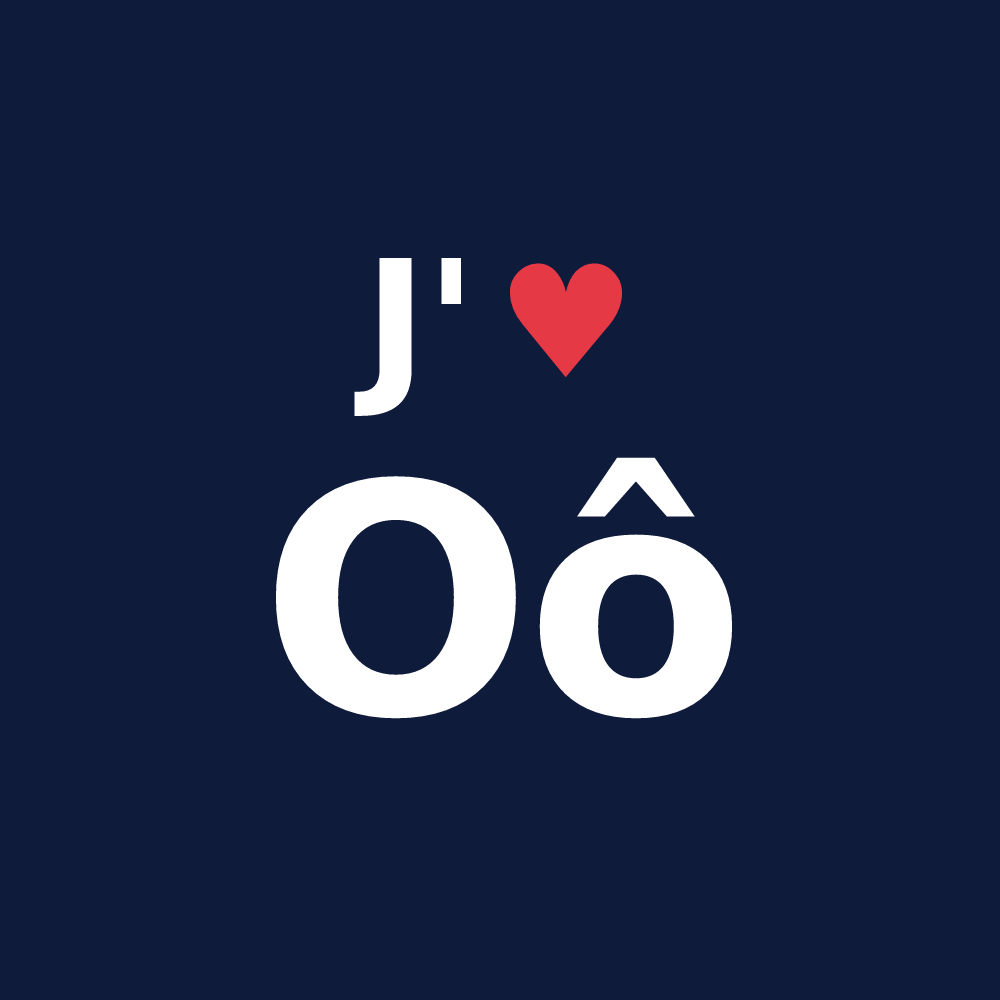 T-shirt personnalisé Oô — design J'aime Oô