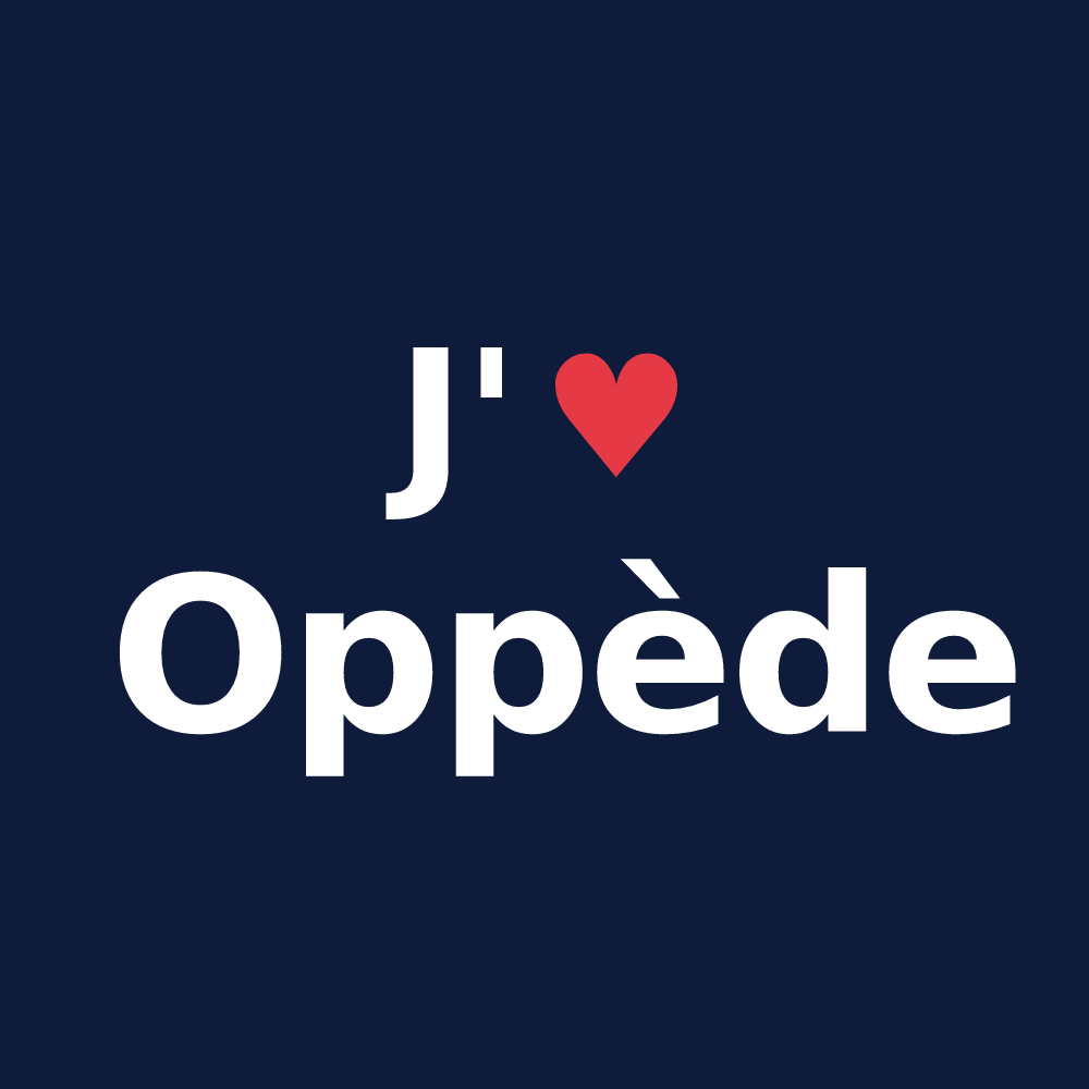 T-shirt personnalisé Oppède — design J'aime Oppède