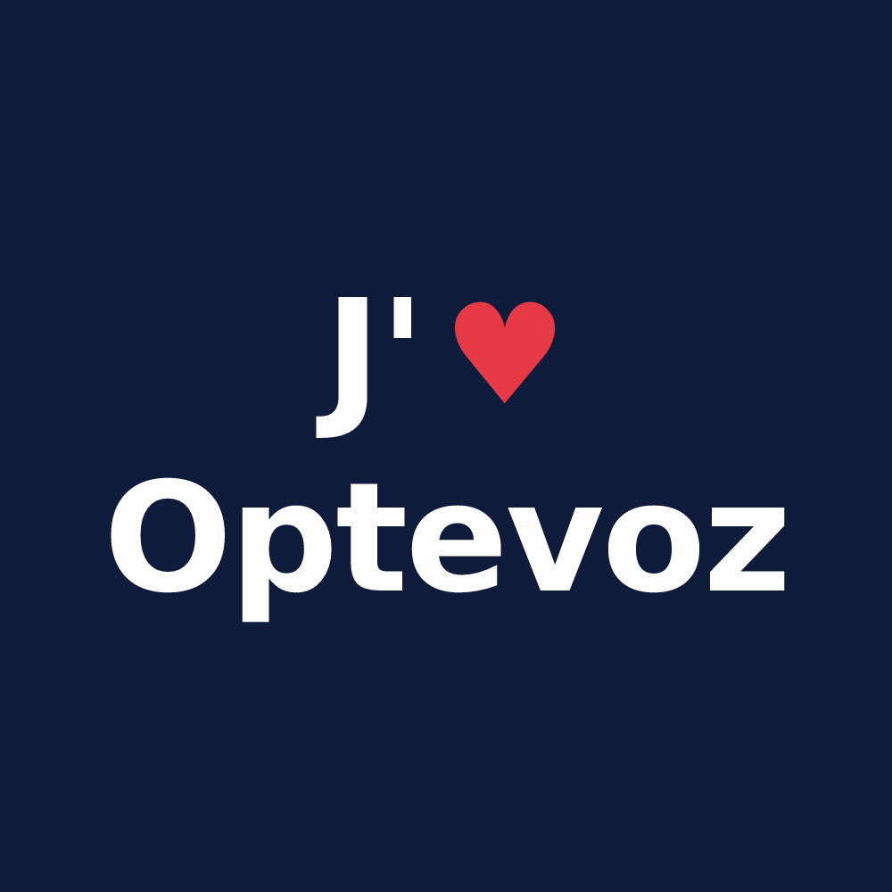 T-shirt personnalisé Optevoz — design J'aime Optevoz