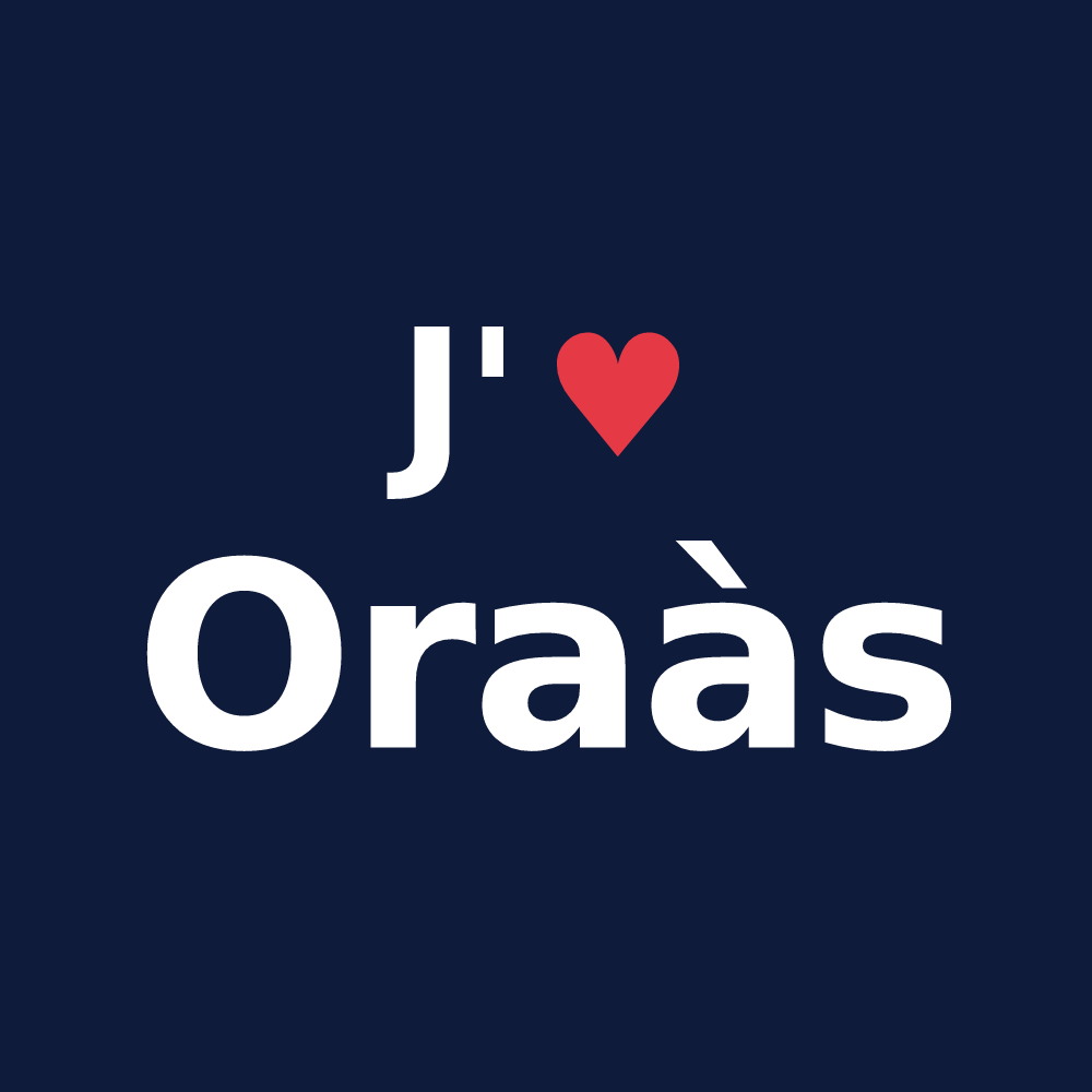T-shirt personnalisé Oraàs — design J'aime Oraàs