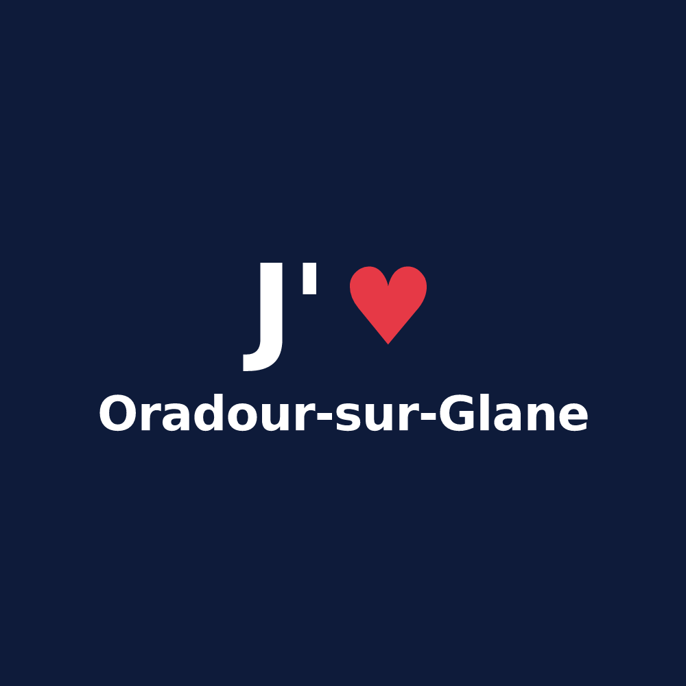 T-shirt personnalisé Oradour-sur-Glane — design J'aime Oradour-sur-Glane