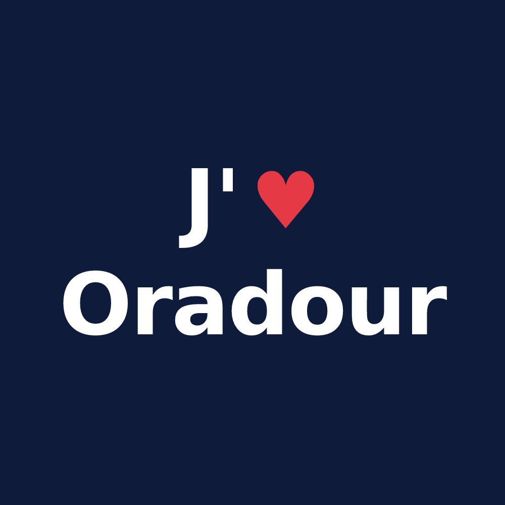 T-shirt personnalisé Oradour — design J'aime Oradour